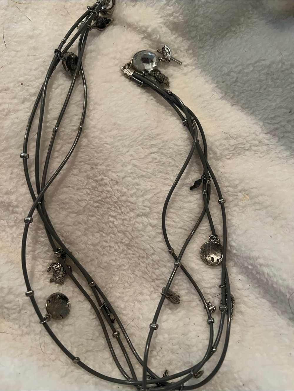 Multi-Strand cookie Lee Gray Charm Necklace - Stylish Women’s Jewelry